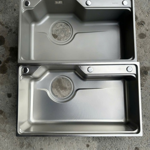 Chậu Rửa Bát 1 Hố Lớn Nano Xám Cao Cấp KT78×46cm