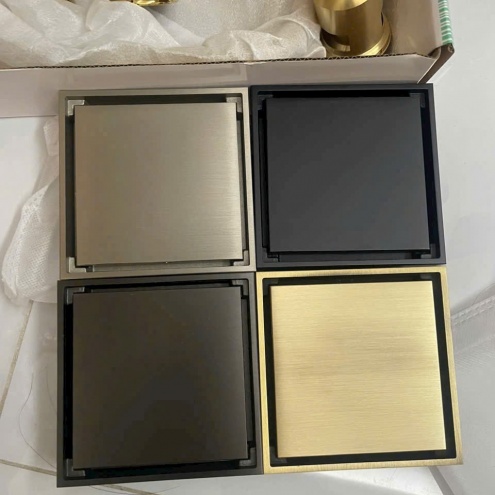 PHỄU HỐ GA - THOÁT SÀN INOX 304 MÀU VÀNG ĐỒNG CHỐNG HÔI, CHỐNG CÔN TRÙNG, NGĂN MÙI TUYỆT ĐỐI 10×10. Phi D49, D60, D76,D90, D110