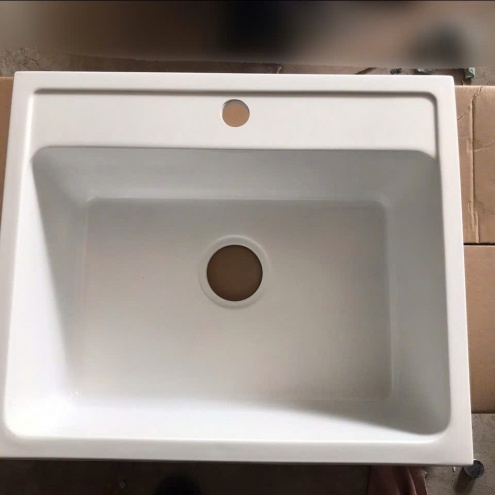 Chậu rửa chén bằng đá 1 hộc màu trắng