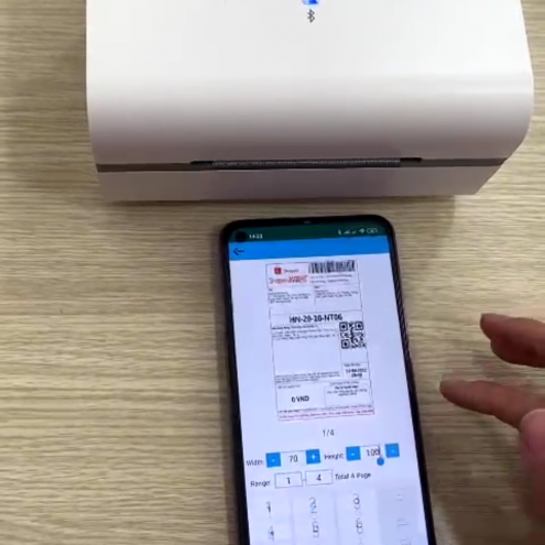Máy in nhiệt Bluetooth không dây - In bưu ( bill ) sàn TMĐT: Shopee, Tiki, Lazada, Sendo, 